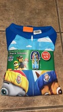 NEW/ Paw Patrol BOYS Size 4/5 1 Piece Sleeper Flannel