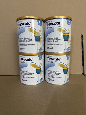 (4)Neocate Jr Unflavored 14.1 Oz FREE SHIPPING EXP 07/26