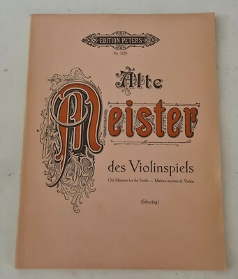 Edition Peters Nr. 3226 - Alte Meister des Violinspiels ( Schering )