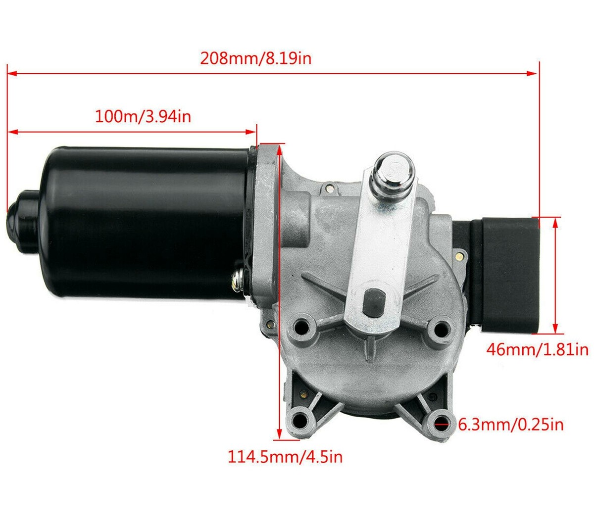 Front Windscreen Wiper Motor For Peugeot Boxer 2006 Onwards - 12V, 5 Pin, 011GCS2071