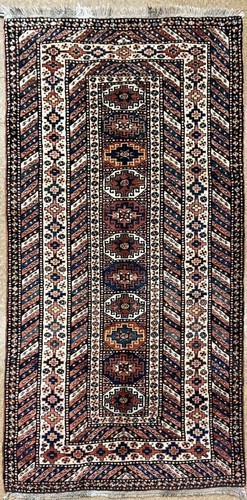 Hand Knotted Qashqai Ivory Terracotta Wool Tribal Oriental Area Rug 4'8" x 10'6" - Picture 11 of 11