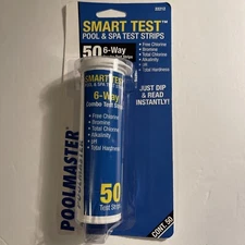 Poolmaster Swimming Pool Spa & Hot Tub Smart Test 6-Way Test Strips - 50 Strips