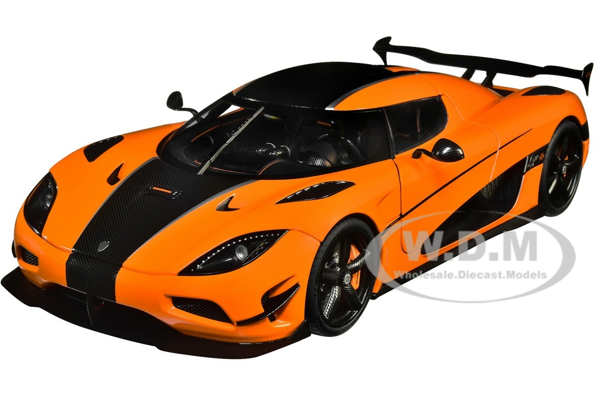 KOENIGSEGG AGERA RS CONE ORANGE W/CARBON ACCENTS 1/18 MODEL CAR BY
