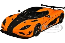 KOENIGSEGG AGERA RS CONE ORANGE W/CARBON ACCENTS 1/18 MODEL CAR BY AUTOART 79023