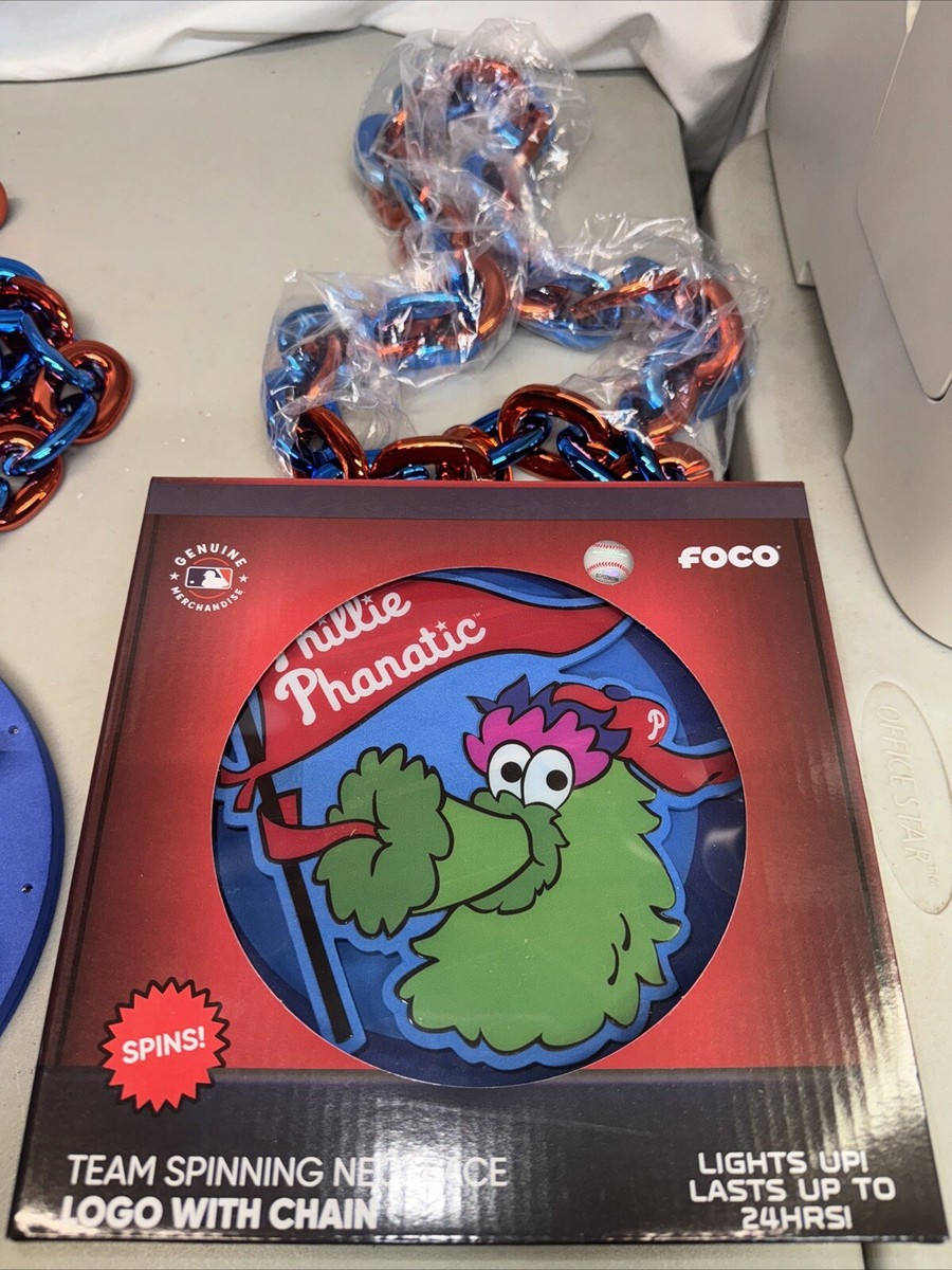 2024 Phillie Phanatic Spinning, Light-Up Pendant Necklace LRG