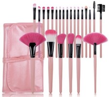 2 X Makeup Brushes 24 Beautiful Brushes In Pack Wooden Handle Pick Your Color