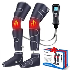Leg Massager for Circulation & Relaxation, Air Compression with Heat