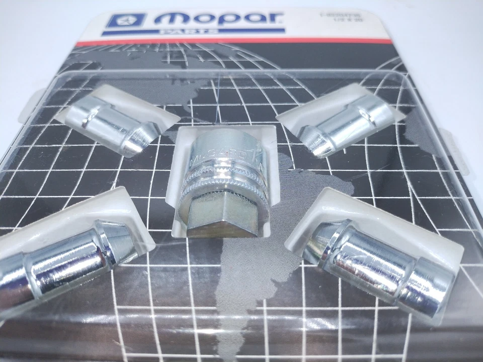 Nuevo kit de bloqueo de rueda Mopar Jeep 1/2x20 Dodge Chrysler piezas originales #82204735 EE. UU.  Foto 2 de 4