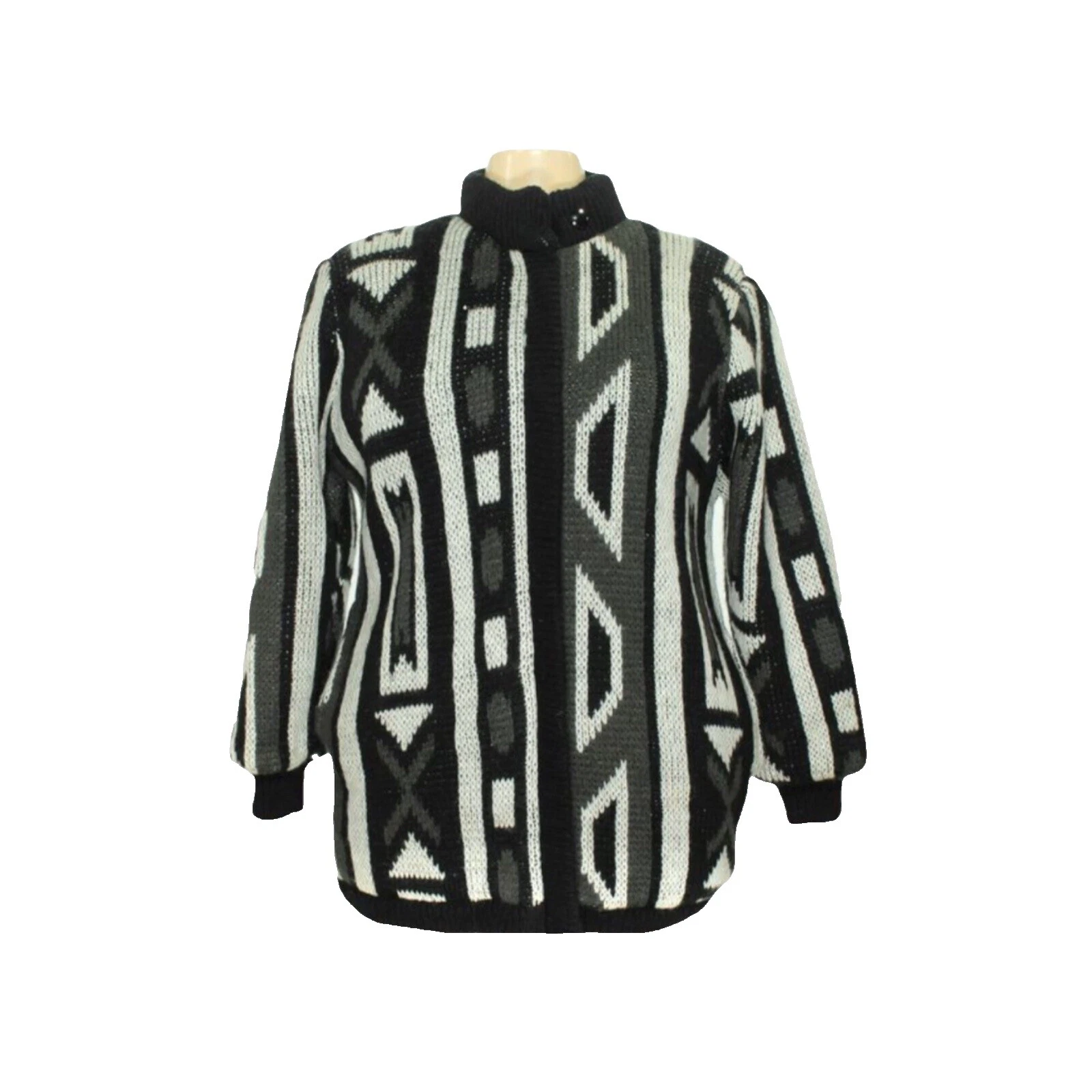 Vintage geométrico abrigos, chaquetas y chalecos para Mujeres