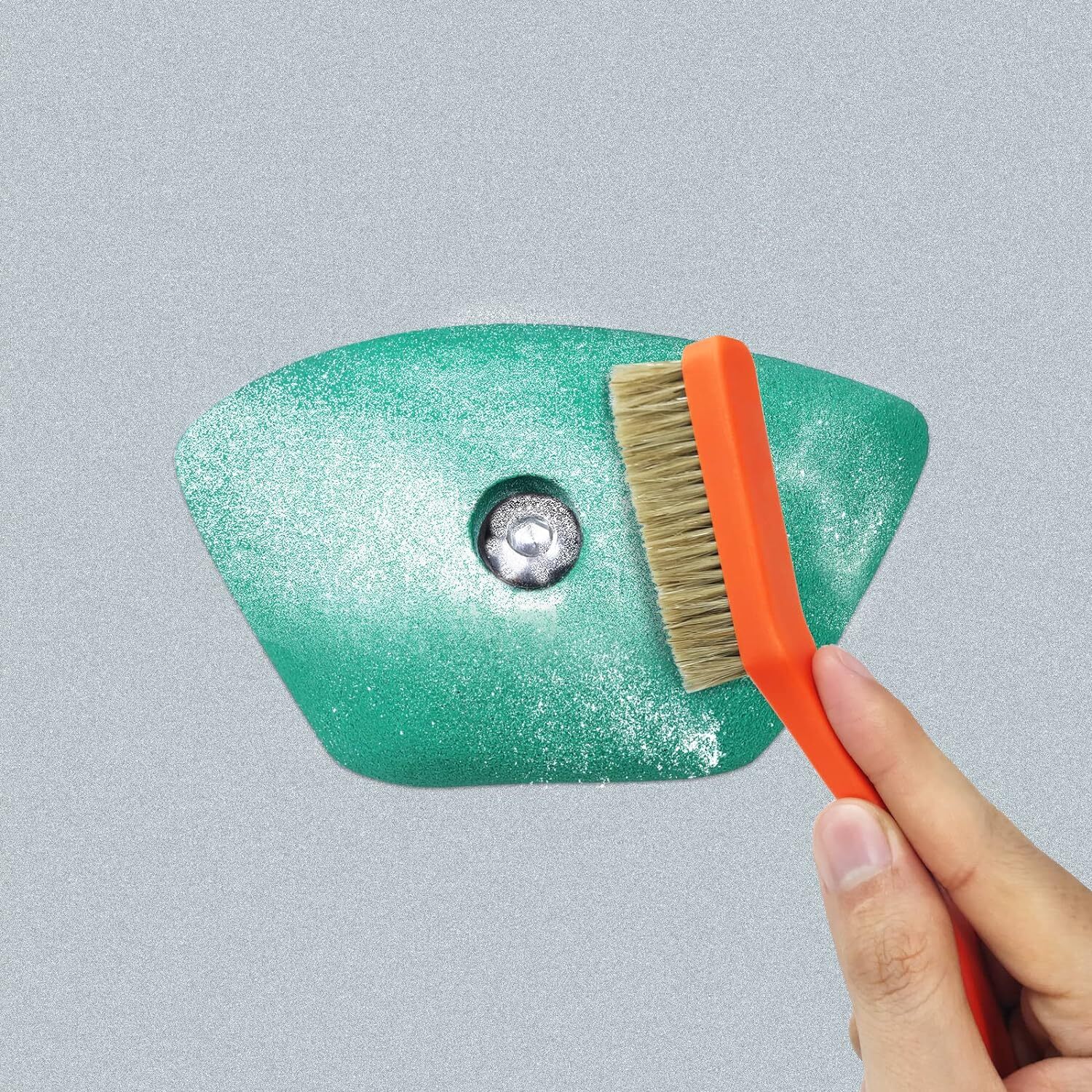 TWO STONES Climbing & Bouldering Brush with Natural Firm Small, Black&White 