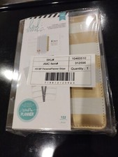 MEMORY PLANNER BOOK Binder Inserts Undated 122pc HEIDI SWAPP Gold Cream Stripe