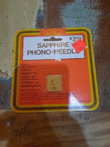 Sapphire Phono-Needle NEW for Vaco, Ronette, Astatic HiFi Lebonic SEALED Vintage