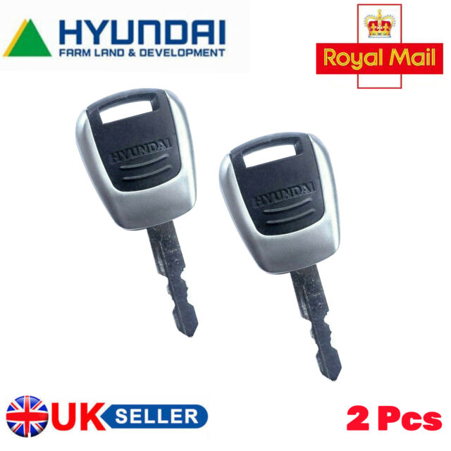2Pcs Ignition Master Plant Keys For HYUNDAI DASH 9 Excavator Key 21Q4-00090 UK