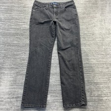 Bandolino Blu Jeans Size 10P Womens Mandie Classic Fit Straight Black Denim