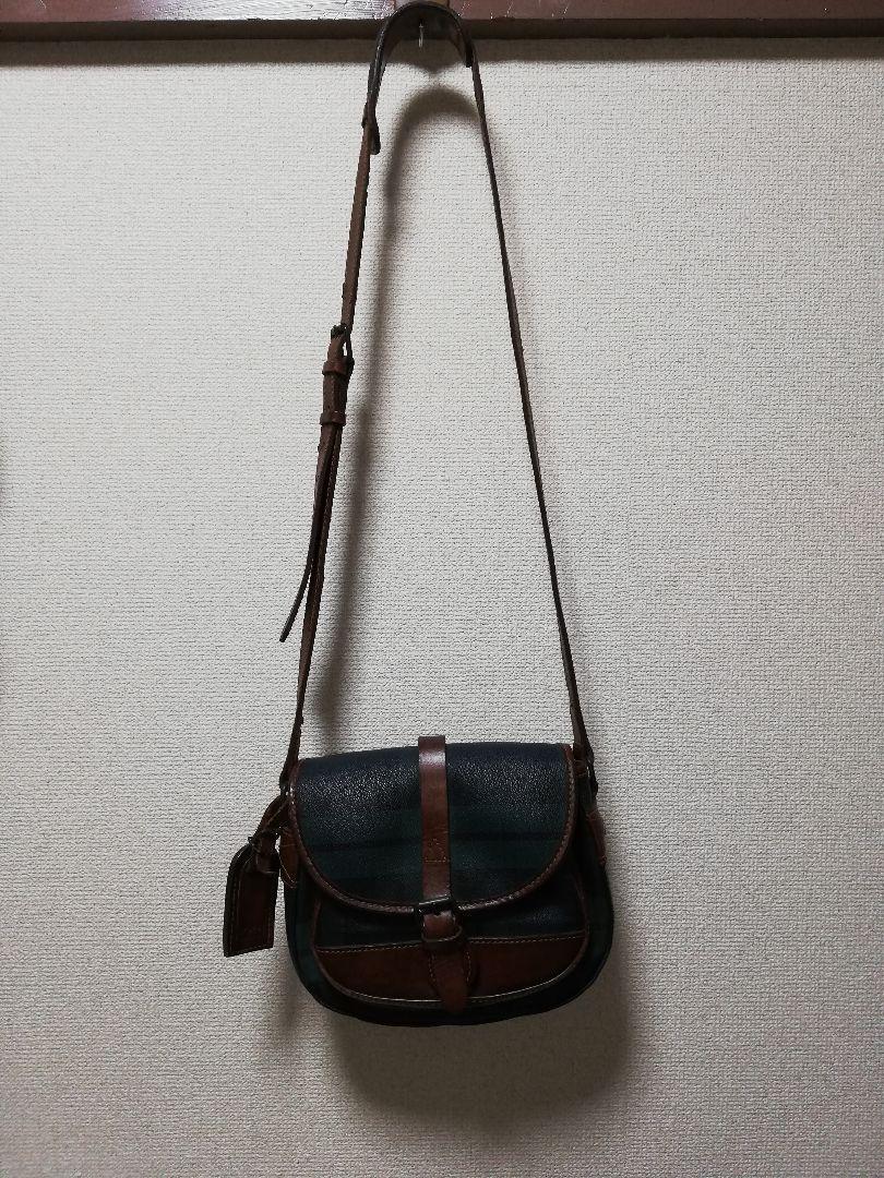 POLO RALPH LAUREN Black Watch Mini Shoulder Bag Vintage PVC