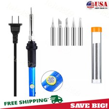 60W Electric Soldering Iron Welding Gun Tool Kit Solder Wire Desoldering Pump