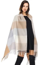 Coloris Edition Soft Blanket Scarf for Women Stylish Winter Warm Plaid Shawl 