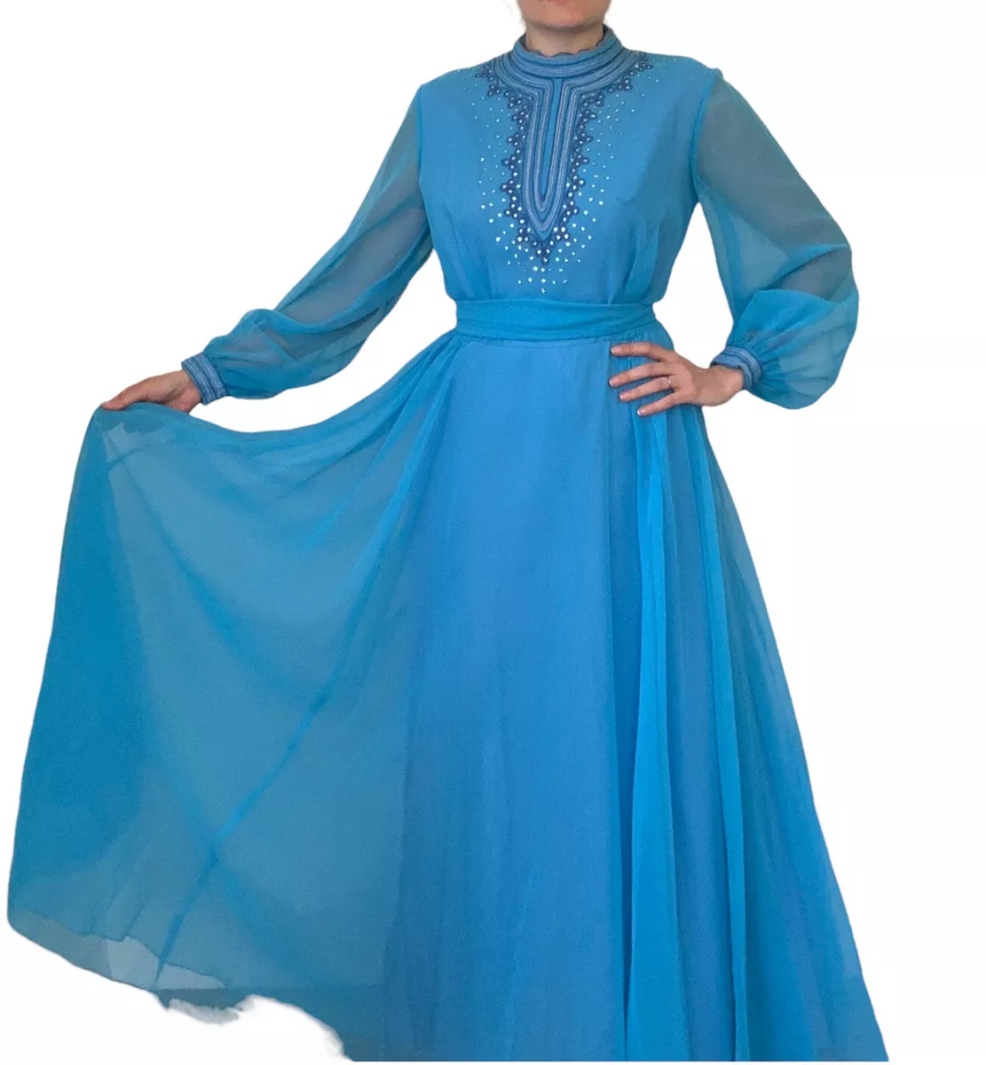 Long online chiffon gown