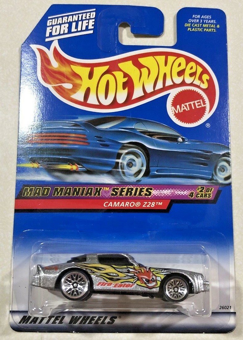 2000 Hotwheels Camaro Z-28 Mad Maniax Series # 2 of 4 Card