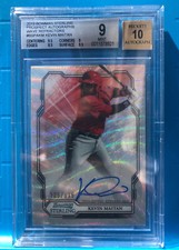 2019 Kevin Maitan Bowman Sterling Prospect Auto Wave Refractor Beckett Grader 9 