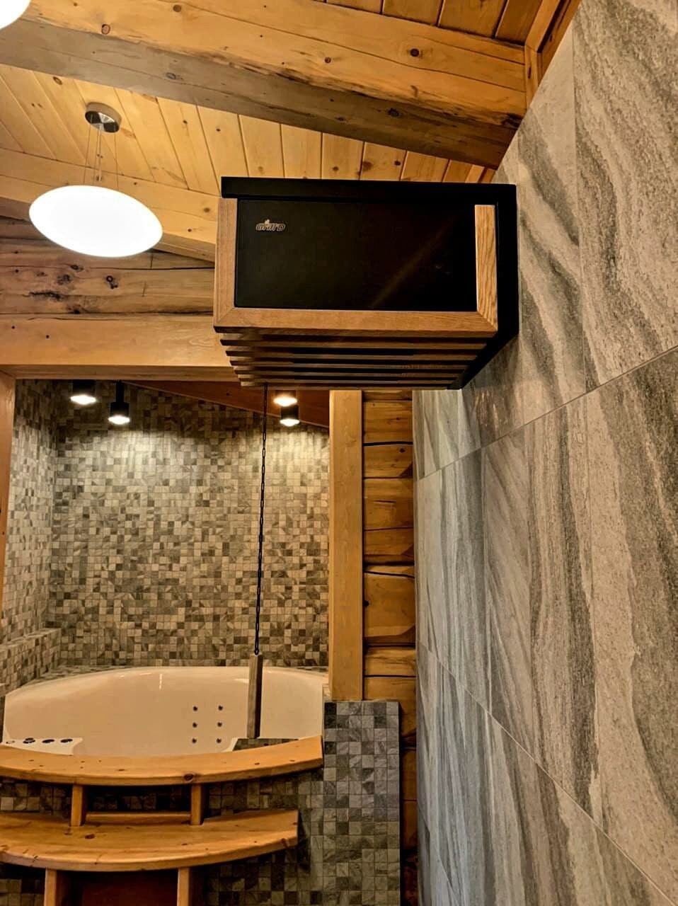 Sauna Cold Shower Dowsing Bucket Waterfall with Water Drain Valve 28