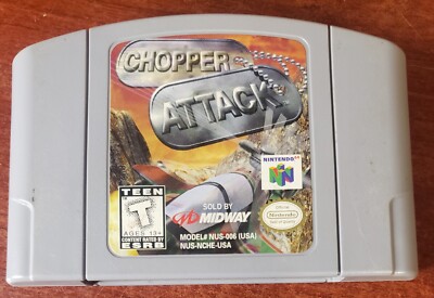 Chopper Attack Video Game Vintage 1997 Nintendo 64 N64 Authentic and Tested