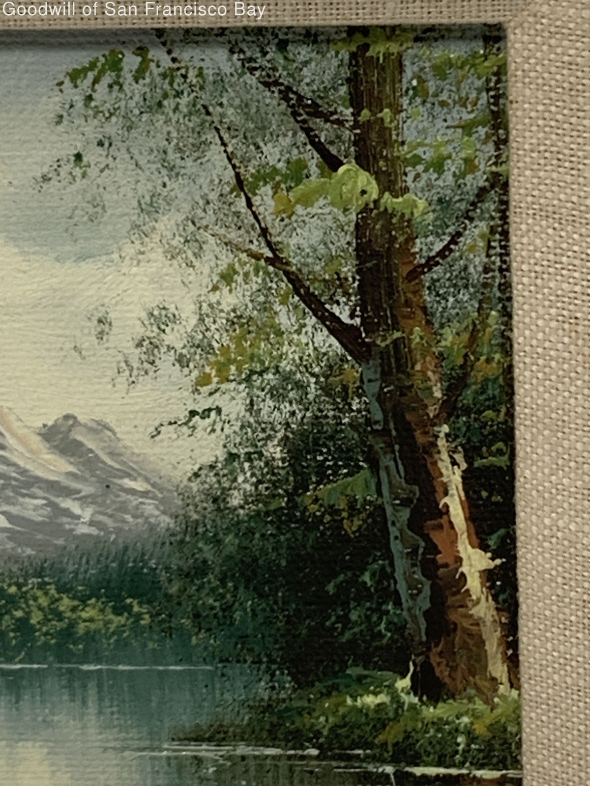 Vintage Painting Oil On Wood Woodland Landscape Signed eBay