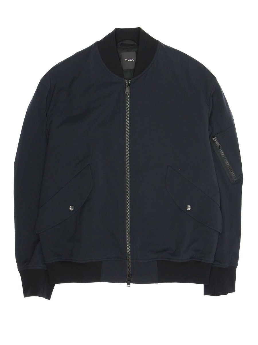 Theory Men's Oversized Neoteric Luther Bomber Jacket (Small, Black