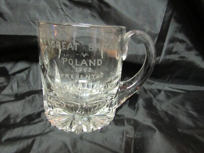 Presentation Award News of the World Sport Event England Flint Glass Mug #1