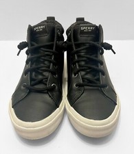 Sperry Pier Wave Black Slip On High Top Sneakers Sperry Shoes Women s 6.5