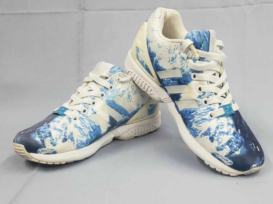 HTF Flux Ocean Print Sneakers Size 5 | eBay