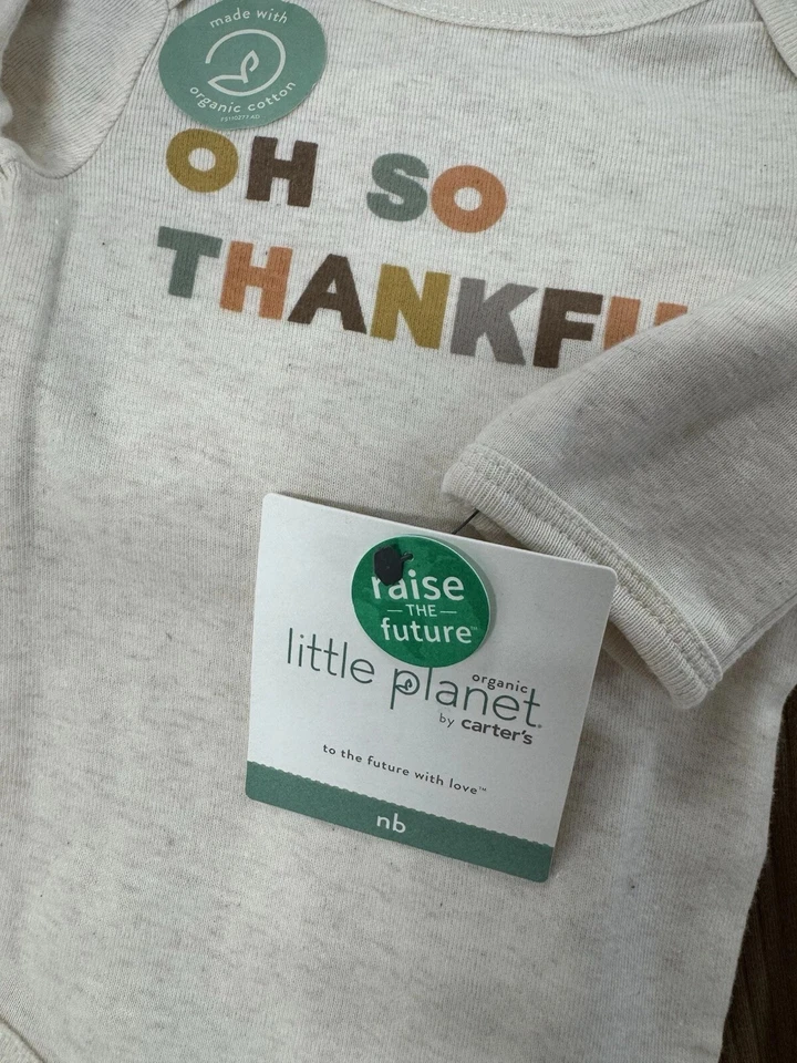 Little Planet Di Carter's Organic Baby Set Bodysuit E Pantaloni - NB - Immagine 2 di 3
