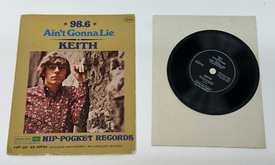 Hip-Pocket Record Keith 98.6 Ain't Gonna Lie 4 inch Flexi-Disc 1960s Single