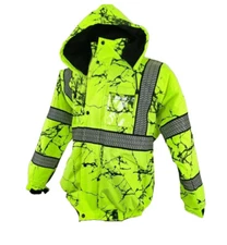 Unisex Waterproof Bomber Safety Reflective Jacket Fleece-windproof