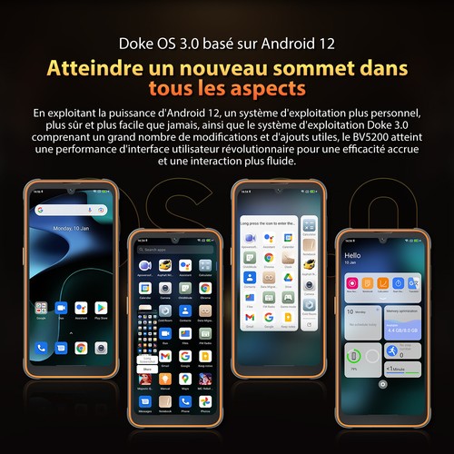 Blackview BV5200Pro BV5200 4G Incassable Téléphone Android Smartphone 64Go/ 32Go - Zdjęcie 21 z 26