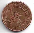 STATUE OF LIBERTY Copper Coin 3/32" Same thickness as SOL USA 1.25"