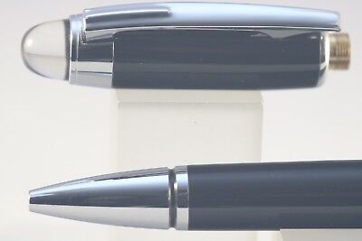 Baoer No 79 Lacquered Blue Ballpoint Pen with Chrome Trim
