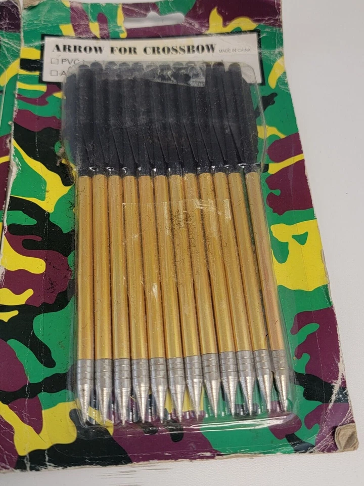 Pacote com 12 flechas x2 para besta PVC corpo de parafuso com cabeça de ponta de metal com bainha extra - Imagem 3 de 4