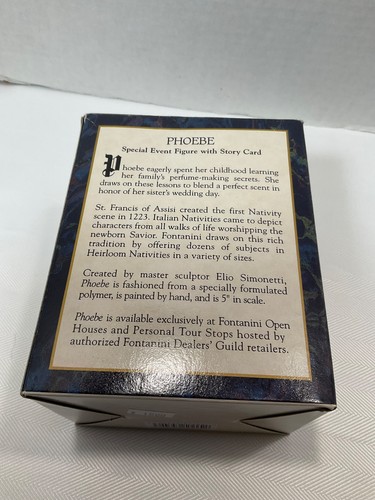 Vtg Fontanini Nativity Phoebe Perfumer #65340 5" Heirloom Special Event Pc 1998 - Picture 6 of 6