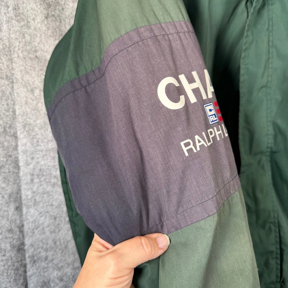 Vintage CHAPS RALPH LAUREN Quilted Jacket Mens Large Green Thailand Sport Retro - Image 4 of 4