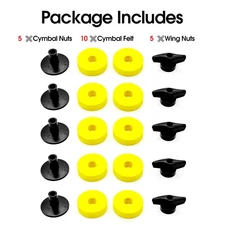 Beatello 20 Yellow Cymbal Stack Protect Felt For Fixer/Hand Knob/Reduce vibrate