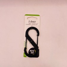 NITE IZE S-BINER PLASTIC DUAL CARABINER, DURABLE, WIRE GATE, KEYCHAIN SIZE 4