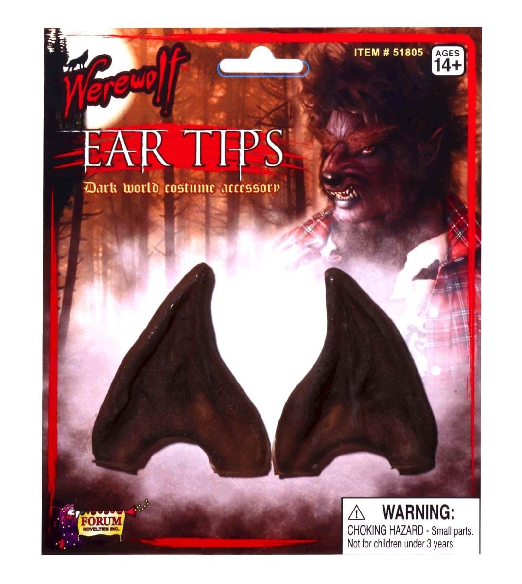 Puntas De Oreja De Hombre Lobo Marrón Accesorio De Disfraz