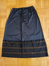 Vintage Südtrikot Unterrock Nylon Halbrock mit Spitze Antistatisch Gr.40 schwarz