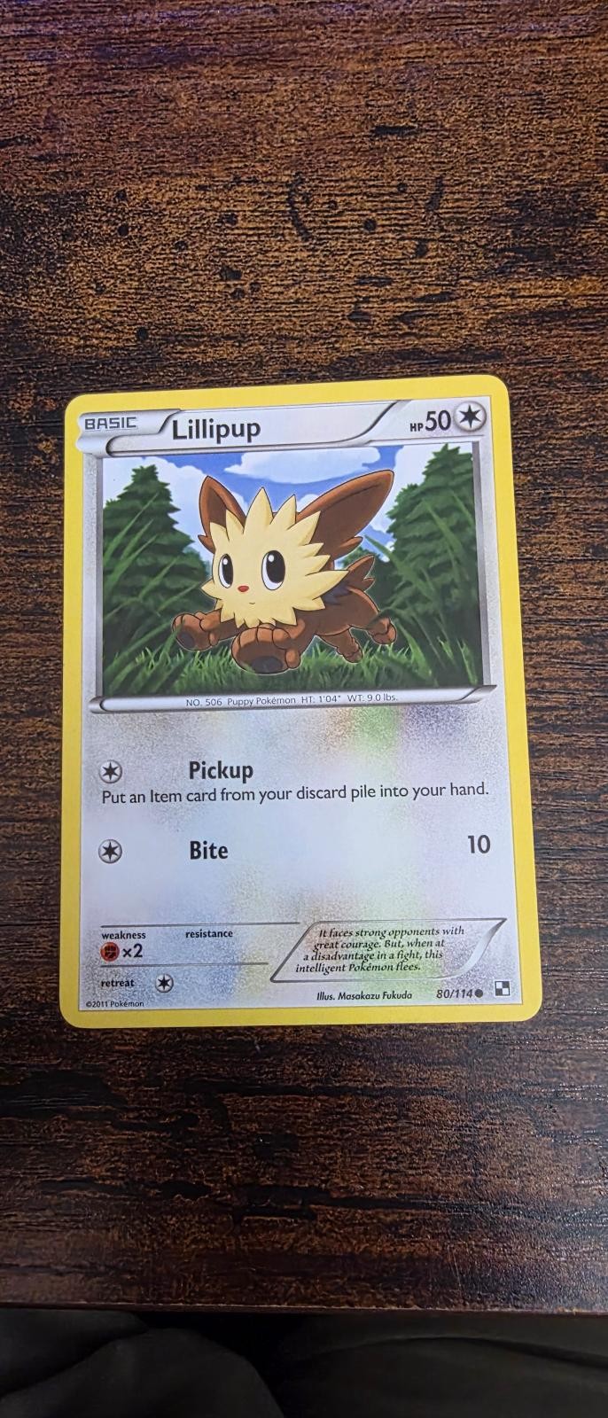 Lillipup 80/114 Common Black & White Pokemon Lightly Played