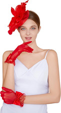 Fascinators Hat Flower Mesh Feathers Headband Derby Hat Clip Tea Party Headwear