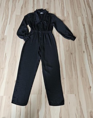 *NEU* Schwarzer festlicher EDEL Crash Overall Jumpsuit von WAREHOUSE,Gr. M 40 42