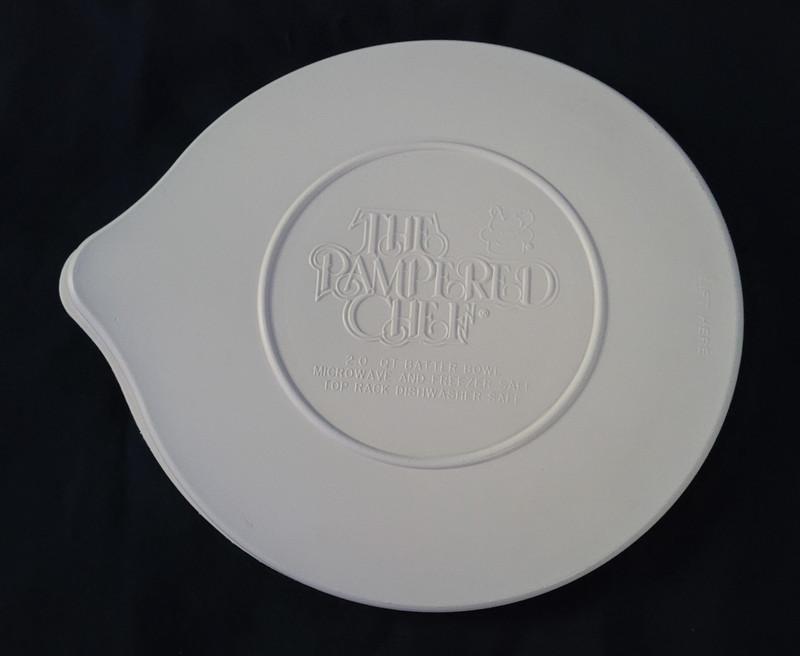 Pampered Chef 2 Qt Batter Bowl Replacement Lid – White (Lid Only)