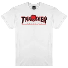 Size Large Thrasher Magazine x Spitfire Wheels Big Head Outline T-Shirt - White