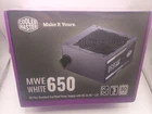 Cooler Master MWE 650W 80 Plus Power Supply . Brand New In Box